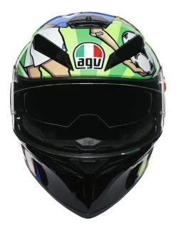 AGV K3 SV Mugello 2017 Helmet Black/Green/Blue / ML [Blemished - Very Good] -Moto Gear Shop agvk3 sv mugello2017 helmet black green blue ml blemished very good black green blue 2