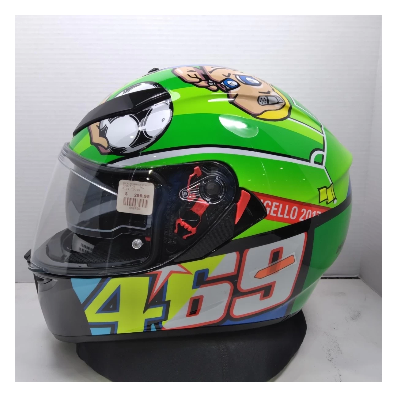 AGV K3 SV Mugello 2017 Helmet Black/Green/Blue / ML [Blemished - Very Good] - Image 5
