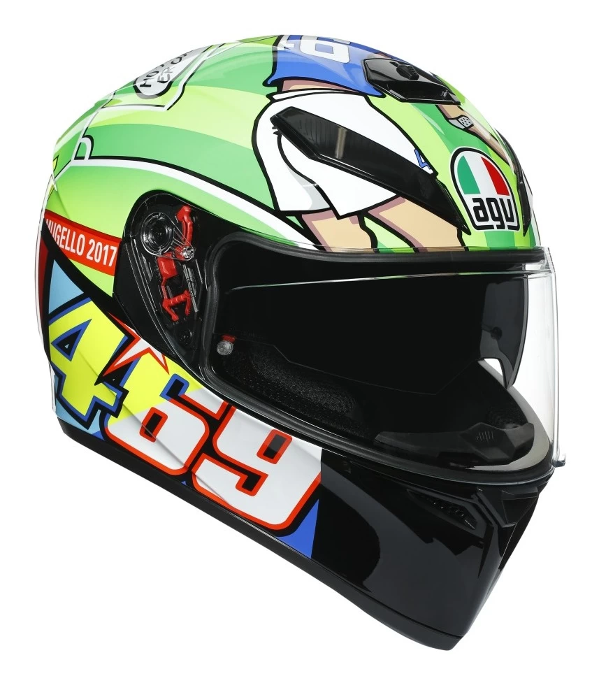 AGV K3 SV Mugello 2017 Helmet Black/Green/Blue / ML [Blemished - Very Good]