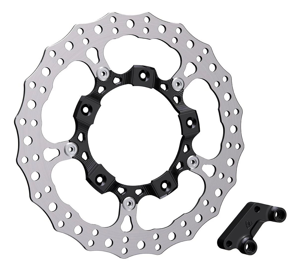 Arlen Ness 14" Full-Floating Big Billet Brake Rotor For Harley Touring 2014-2023 Left Side / Black [Open Box]