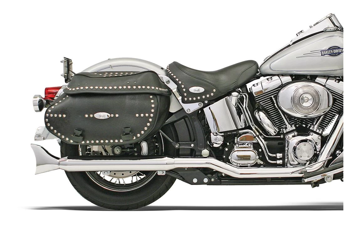 Bassani Hutch Special True Dual Mufflers For Harley Softail 2000-2017 4 Bassani Hutch Special True Dual Mufflers For Harley Softail 2000-2017 - Image 4