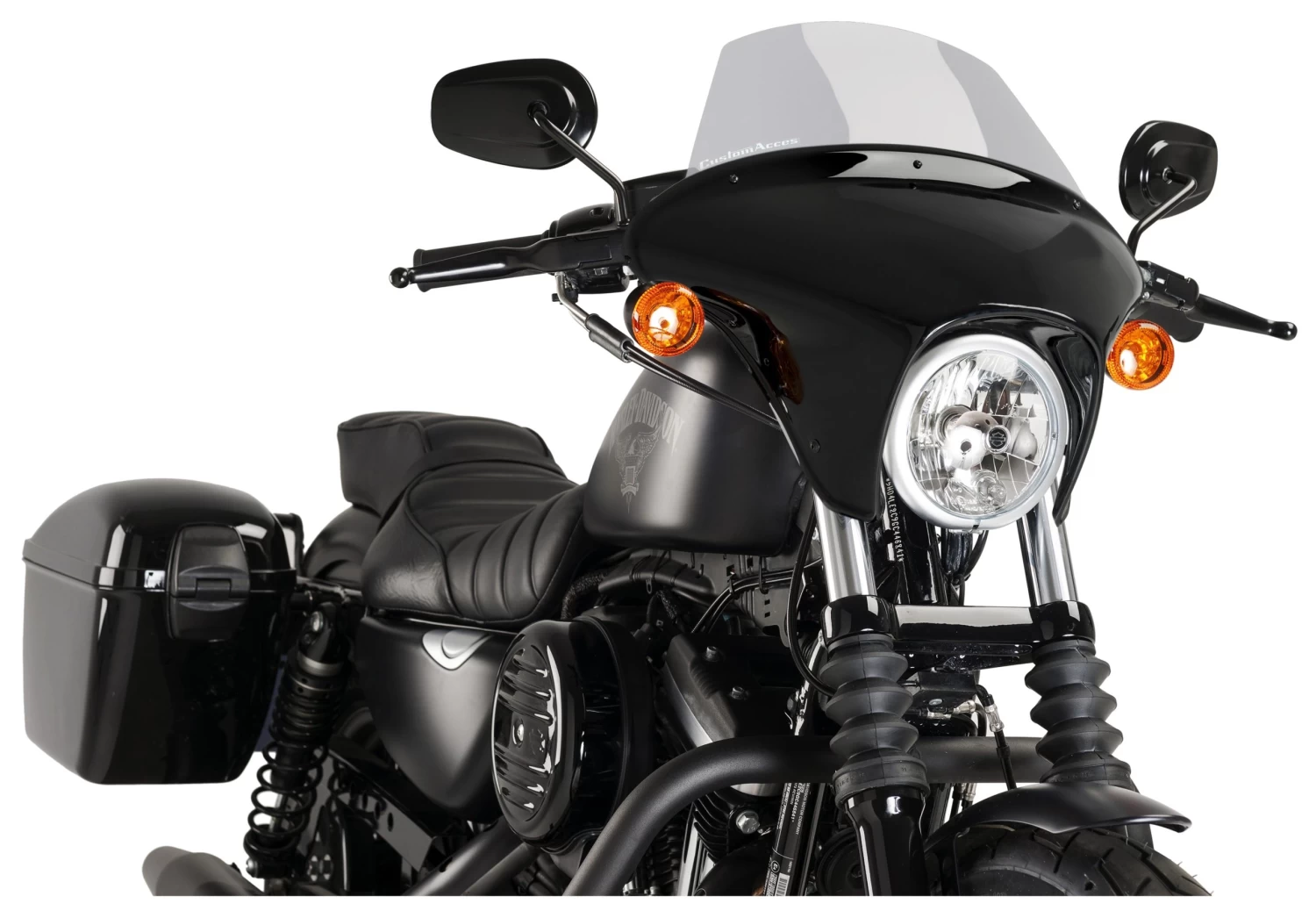 CustomAcces Batwing SML Fairing For Harley Iron 883 2009-2021 Smoke / Touring [Previously Installed]