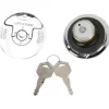 Drag Specialties Flush Mount Locking Gas Cap Set For Harley