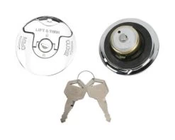 Drag Specialties Flush Mount Locking Gas Cap Set For Harley
