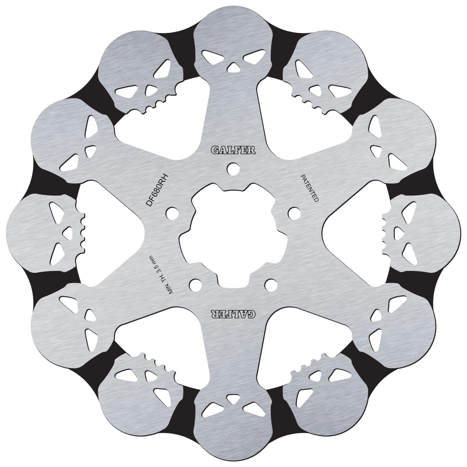 Galfer 11.8" Skull Front Brake Rotor For Harley 2006-2022 1 Galfer 11.8" Skull Front Brake Rotor For Harley 2006-2022