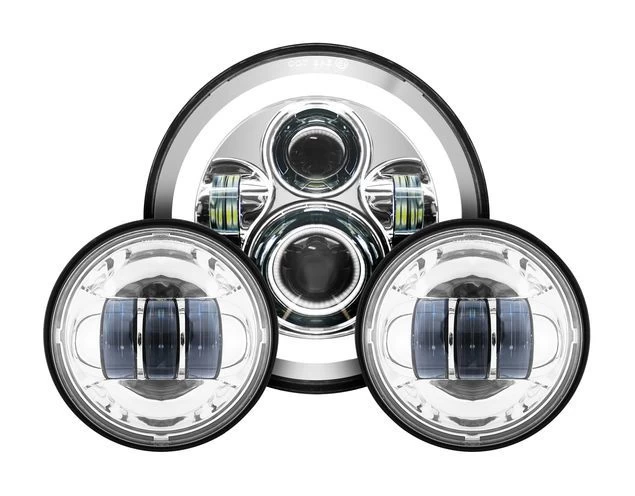 HogWorkz LED 7" Halomaker Headlight And 4 1/2" Passing Lamps Kit For Harley 1994-2023 11 HogWorkz LED 7" Halomaker Headlight And 4 1/2" Passing Lamps Kit For Harley 1994-2023 - Image 11
