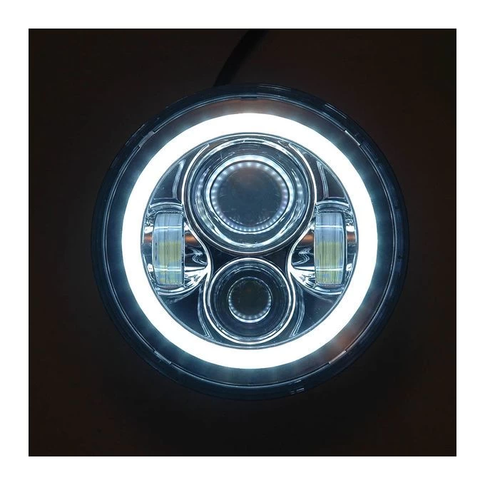 HogWorkz LED 7" Halomaker Headlight And 4 1/2" Passing Lamps Kit For Harley 1994-2023 5 HogWorkz LED 7" Halomaker Headlight And 4 1/2" Passing Lamps Kit For Harley 1994-2023 - Image 5