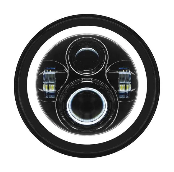 HogWorkz LED 7" Halomaker Headlight And 4 1/2" Passing Lamps Kit For Harley 1994-2023 2 HogWorkz LED 7" Halomaker Headlight And 4 1/2" Passing Lamps Kit For Harley 1994-2023 - Image 2