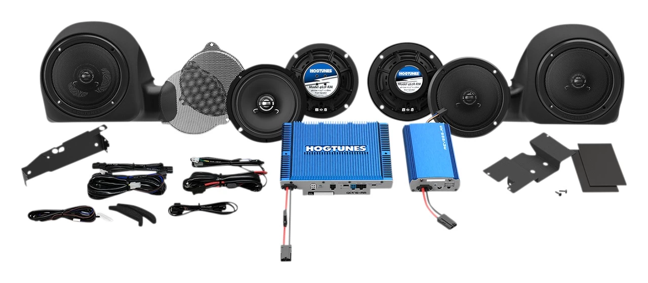 Hogtunes Quadcast 550 Watt Speaker And Amp Kit For Harley Touring 2014-2023 1 Hogtunes Quadcast 550 Watt Speaker And Amp Kit For Harley Touring 2014-2023