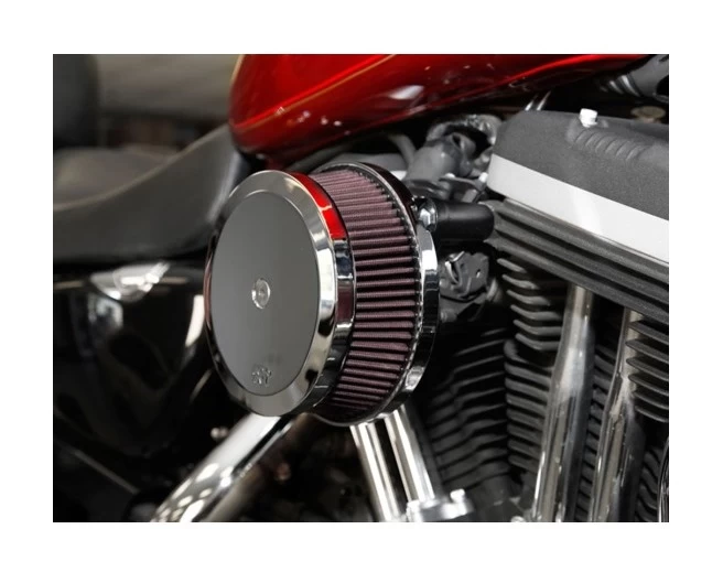K&N Street Metal High Flow Air Cleaner For Harley Sportster 2004-2013 Chrome [Blemished - Very Good] - Image 4