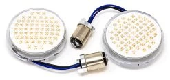Letric Lighting Co. Deluxe Bullet Style LED Switchback Front Turn Signal Inserts For Harley 2000-2023