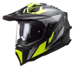LS2 Explorer Carbon Focus Helmet Titanium/Yellow / 2XL [Open Box]