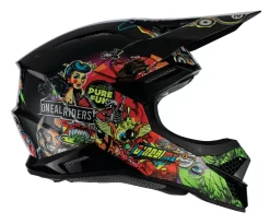 O'Neal 3 Series Crank Helmet Black/Green/Red / LG [Open Box] -Moto Gear Shop o neal3 series crank helmet black green red lg open box black green red 3