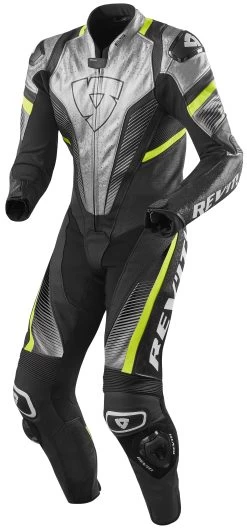 REV'IT! Spitfire Race Suit -Moto Gear Shop revit spitfire race suit silver neon yellow
