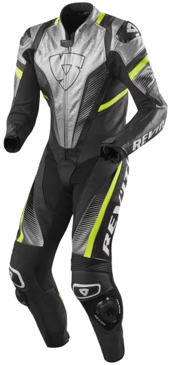 REV'IT! Spitfire Race Suit -Moto Gear Shop revit spitfire race suit silver neon yellow scaled