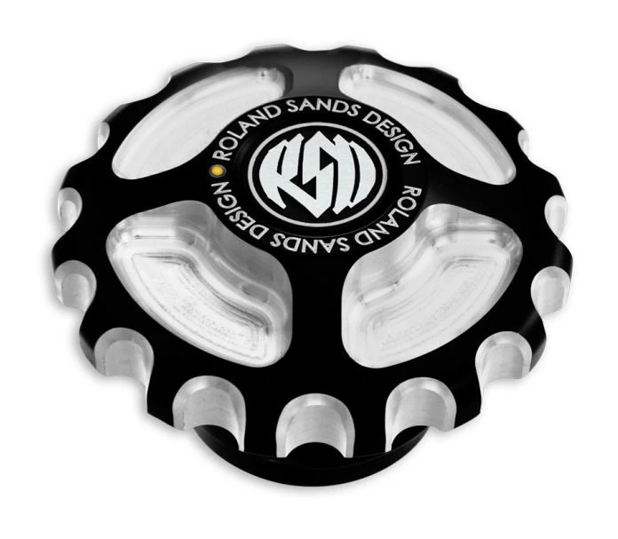 Roland Sands Gear Drive Gas Cap For Harley 1996-2018 1 Roland Sands Gear Drive Gas Cap For Harley 1996-2018