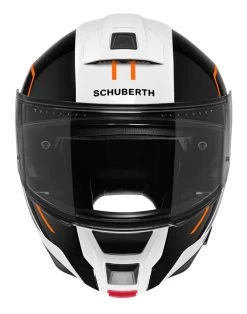 Schuberth C5 Master Helmet Black/White/Orange / LG [Open Box] -Moto Gear Shop schuberth c5 master helmet black white orange lg open box black white orange 2