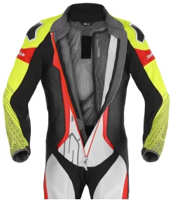 Spidi Supersonic Pro Perforated Race Suit -Moto Gear Shop spidi supersonic perf pro racesuit black blue gold46 3 scaled