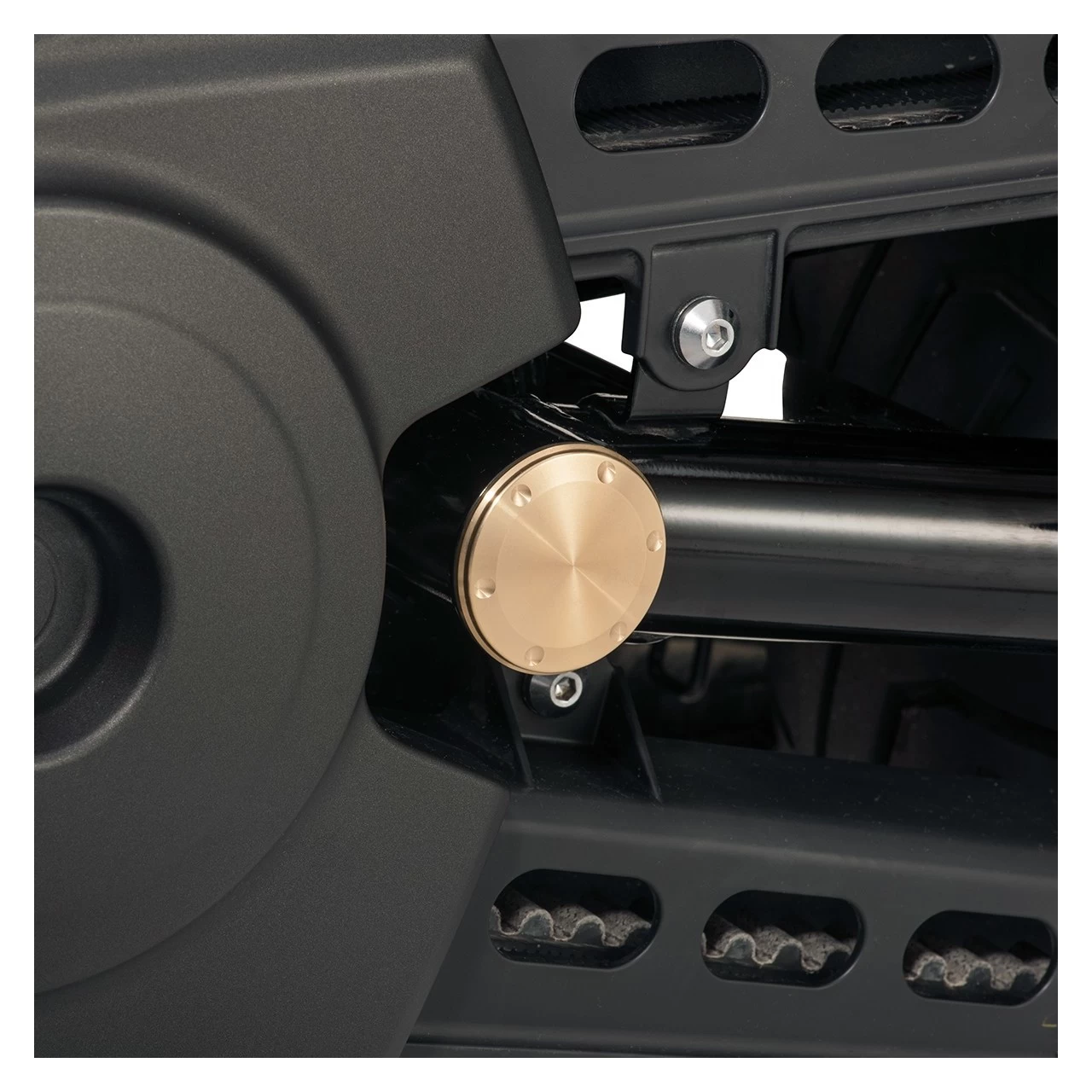 Yamaha Brass Swingarm Pivot Covers Bolt / R-Spec / C-Spec / SCR950 1 Yamaha Brass Swingarm Pivot Covers Bolt / R-Spec / C-Spec / SCR950